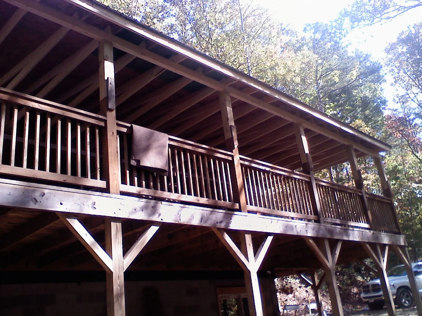 Timber framing under a new elevated porch and deck — Roof Leak Repair in Ventnor City by Roofing Brothers